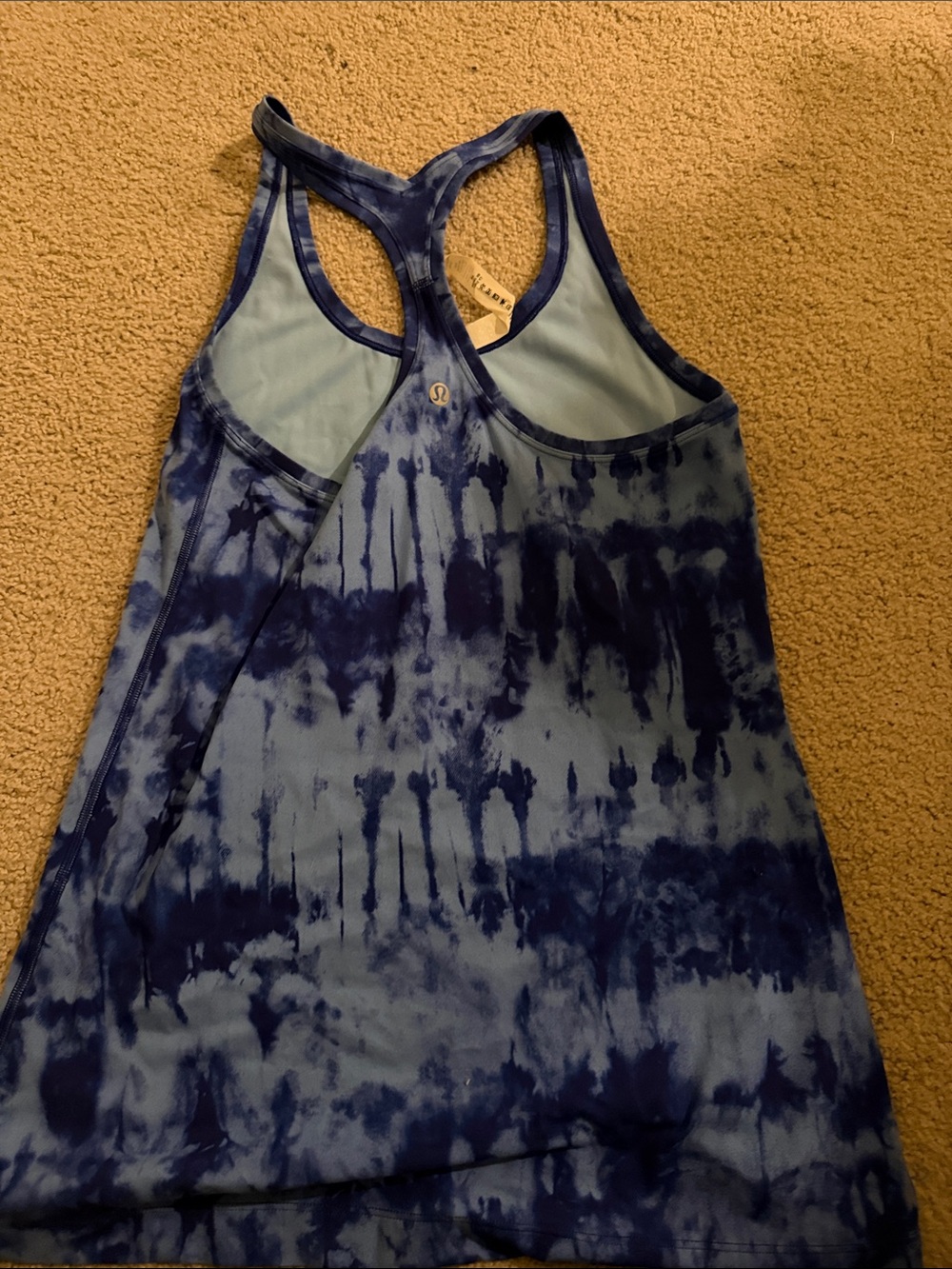 Lululemon Blue Tie-Dye Racerback Tank